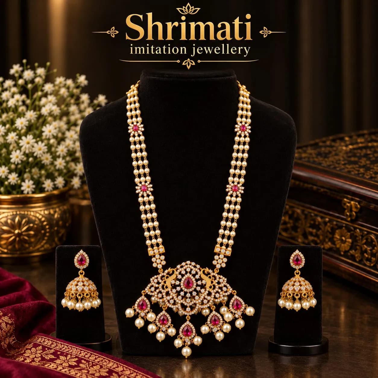 LONG MOTI NECKLACE SET