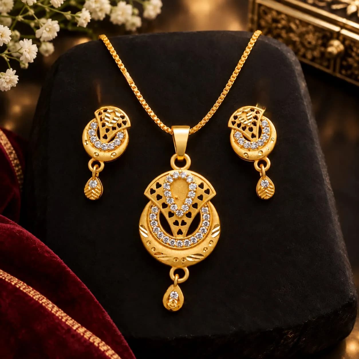 chain paindent with earring